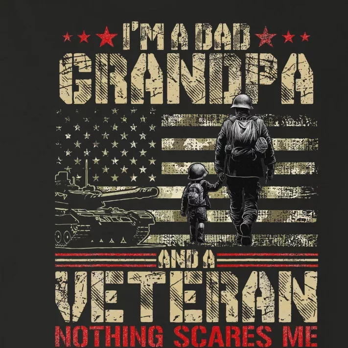 IM A Dad Grandpa And Veteran Fathers Day Papa Grandpa Toddler Long Sleeve Shirt