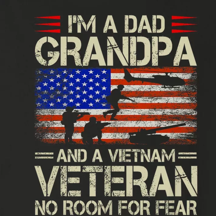 IM A Dad Grandpa And Vietnam Veteran Us Flag Papa Grandpa Toddler Long Sleeve Shirt