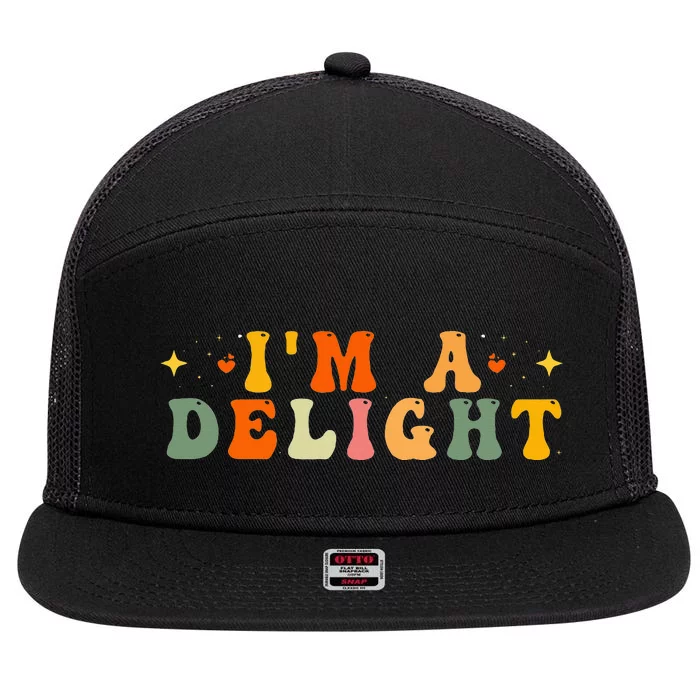 IM A Delight 7 Panel Mesh Trucker Snapback Hat