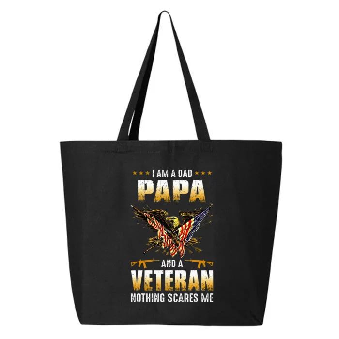 IM A Dad Papa And A Veteran FatherS Day 25L Jumbo Tote