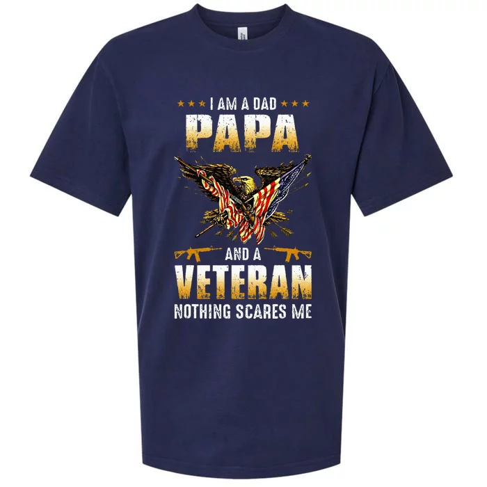 IM A Dad Papa And A Veteran FatherS Day Sueded Cloud Jersey T-Shirt