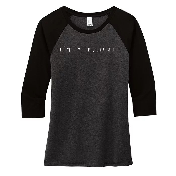 IM A Delight Women's Tri-Blend 3/4-Sleeve Raglan Shirt