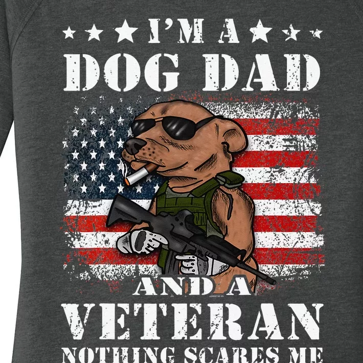 I'm A Dog Dad And A Veteran Nothing Scares Me Dachshund Women's Perfect Tri Tunic Long Sleeve Shirt