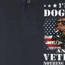 I'm A Dog Dad And A Veteran Nothing Scares Me Dachshund Softstyle Adult Sport Polo