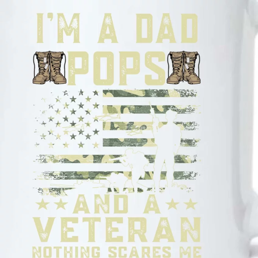 IM A Dad Pops And A Veteran American Flag FatherS Day Great Gift Black Color Changing Mug