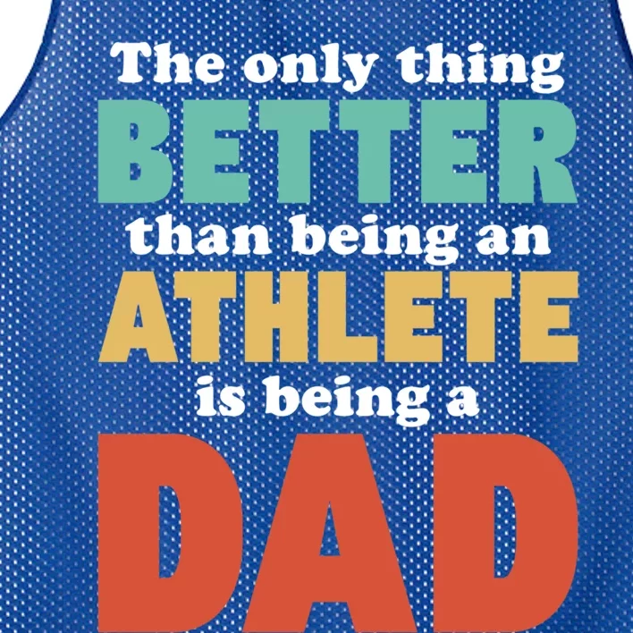 I'm A Dad And Athlete Funny Fatherhood Funny Dad Cute Gift Mesh Reversible Basketball Jersey Tank