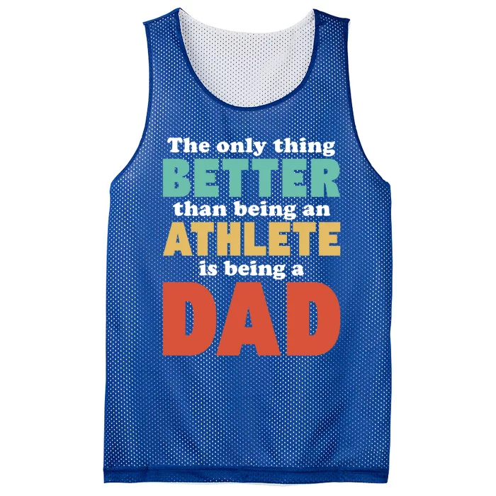 I'm A Dad And Athlete Funny Fatherhood Funny Dad Cute Gift Mesh Reversible Basketball Jersey Tank