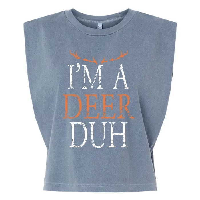 I'm A Deer Duh Halloween Costume Garment-Dyed Women's Muscle Tee