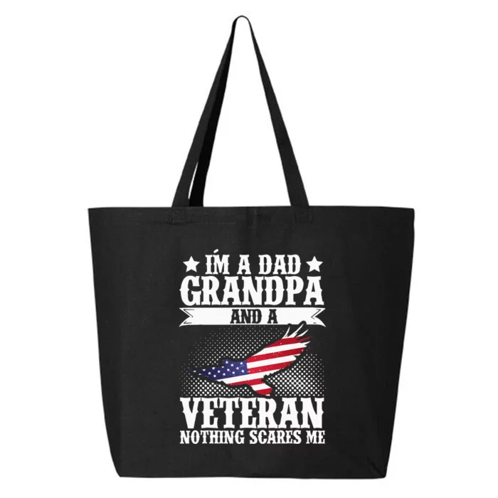 I'm A Dad Grandpa And A Veteran US Flag Veterans Day 25L Jumbo Tote