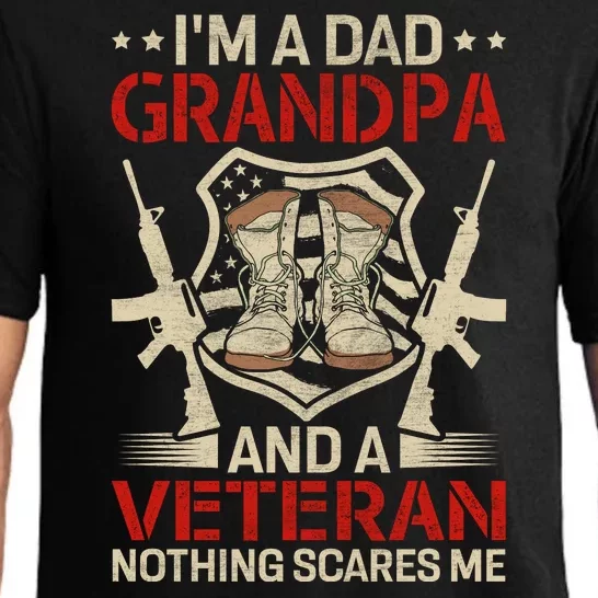 IM A Dad Grandpa And Veteran Funny Retro Papa Grandpa Gifts Pajama Set