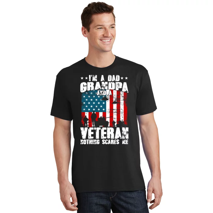 IM A Dad Grandpa And Veteran Fathers Day Papa Grandpa T-Shirt