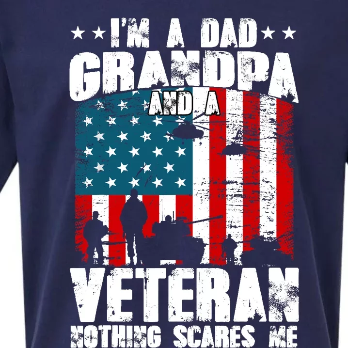 IM A Dad Grandpa And Veteran Fathers Day Papa Grandpa Sueded Cloud Jersey T-Shirt