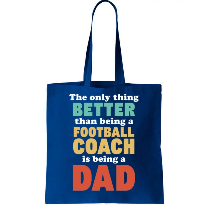 I'm A Dad And Football Coach Funny Fatherhood Funny Dad Gift Tote Bag