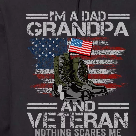 Im A Dad Grandpa And Veteran Fathers Day Premium Hoodie