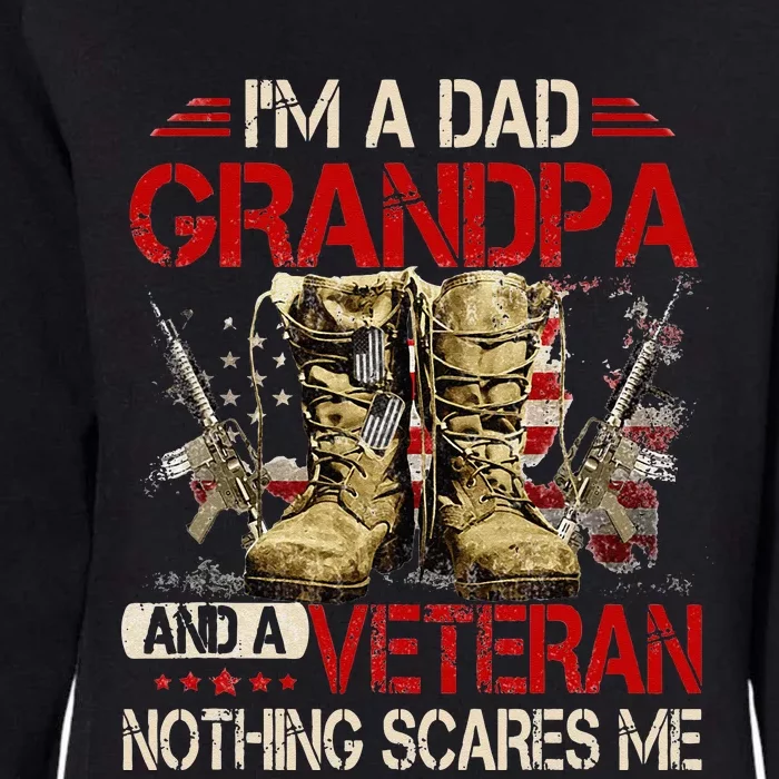 Im A Dad Grandpa And A Veteran American Flag Gists For Dad Womens California Wash Sweatshirt