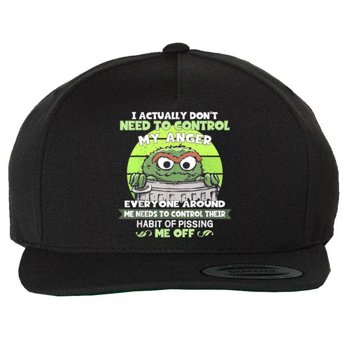 I Actually Dont Need To Control My Anger Wool Snapback Cap