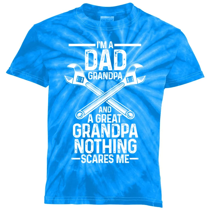 Im A Dad Grandpa And A Great Grandpa Cars Gift Kids Tie-Dye T-Shirt