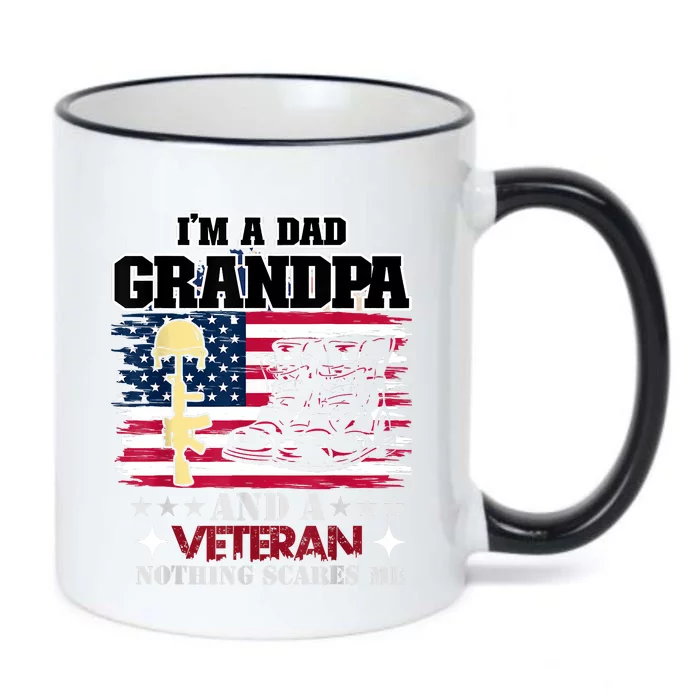 Im A Dad Grandpa And Veteran Black Color Changing Mug