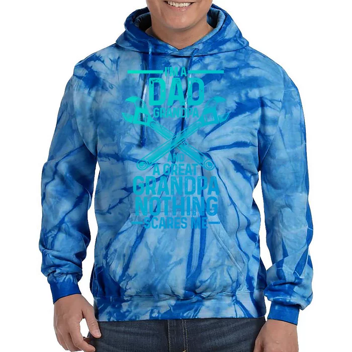 Im A Dad Grandpa And A Great Grandpa Cars Gift Tie Dye Hoodie