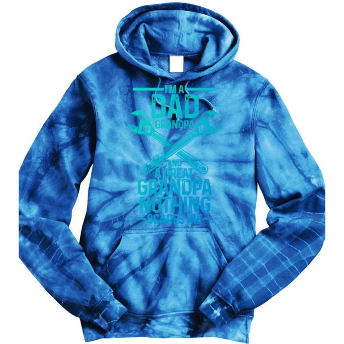 Im A Dad Grandpa And A Great Grandpa Cars Gift Tie Dye Hoodie