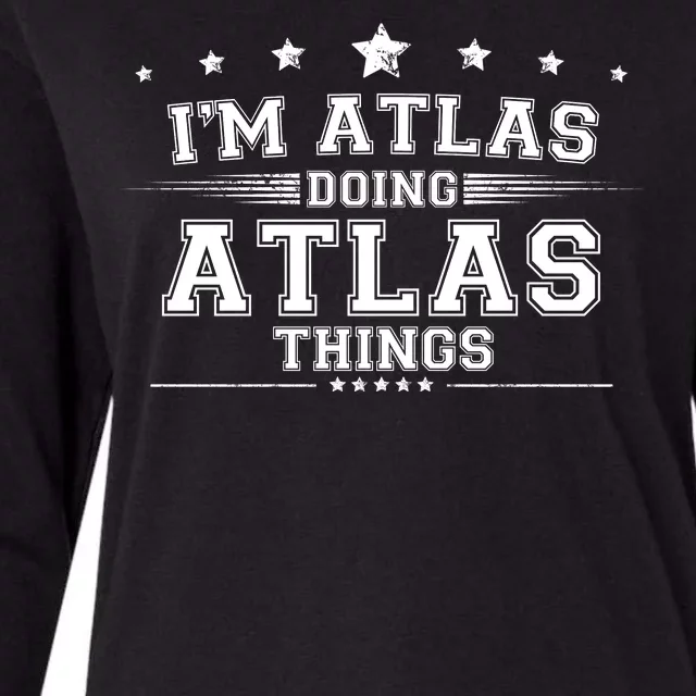 Im Atlas Doing Atlas Things Womens Cotton Relaxed Long Sleeve T-Shirt