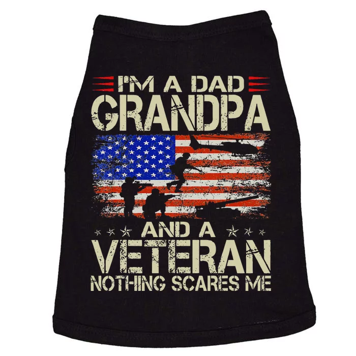 Im A Dad Grandpa And Veteran Fathers Day Papa Grandpa Gifts Doggie Tank