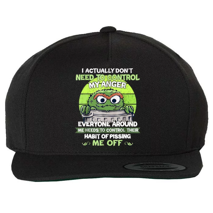 I Actually Dont Need To Control My Anger Everyone Around Me Wool Snapback Cap