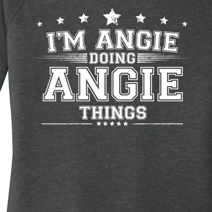 Im Angie Doing Angie Things Women's Perfect Tri Tunic Long Sleeve Shirt