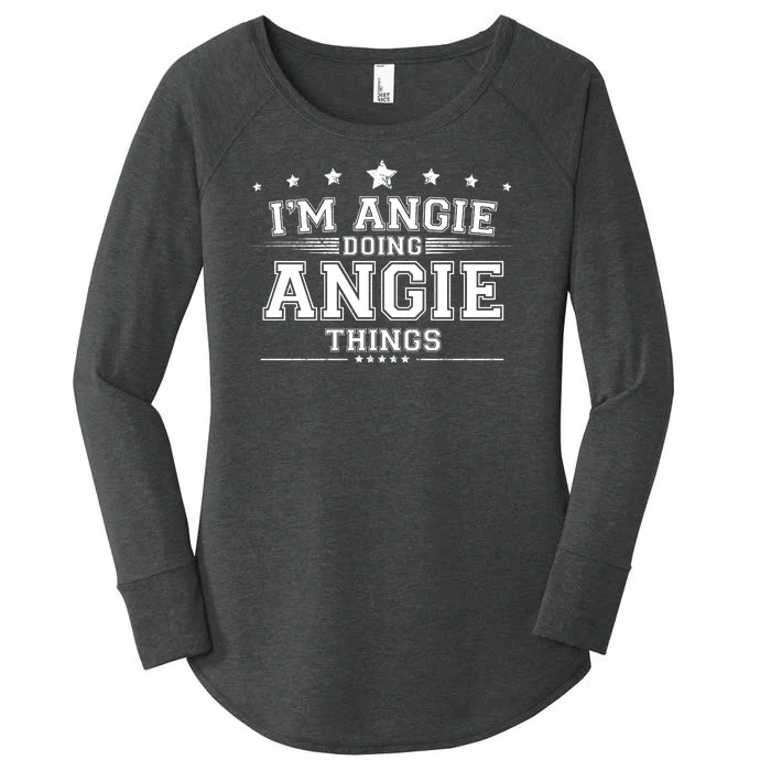 Im Angie Doing Angie Things Women's Perfect Tri Tunic Long Sleeve Shirt