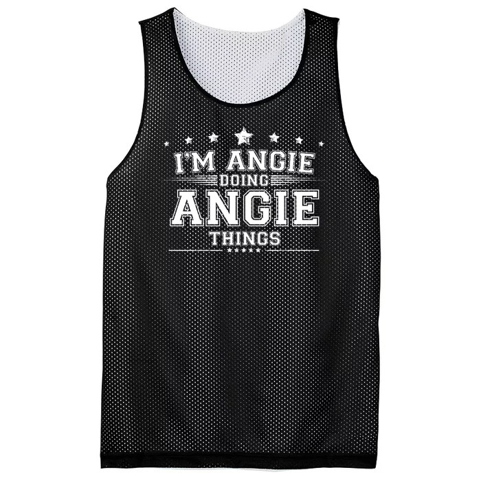 Im Angie Doing Angie Things Mesh Reversible Basketball Jersey Tank