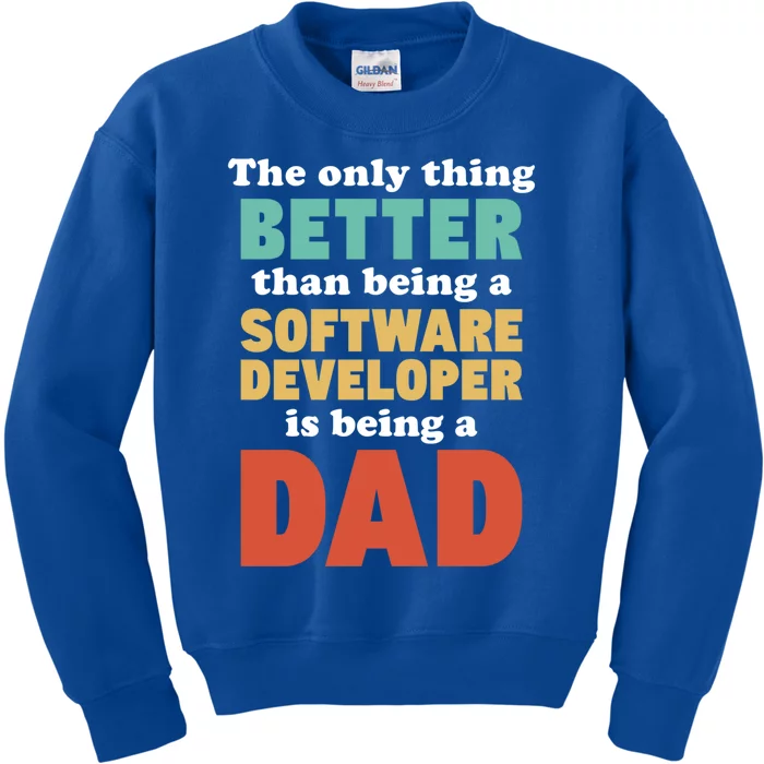 I'm A Dad And Software Engineer Funny Fatherhood Funny Dad Gift Kids Sweatshirt