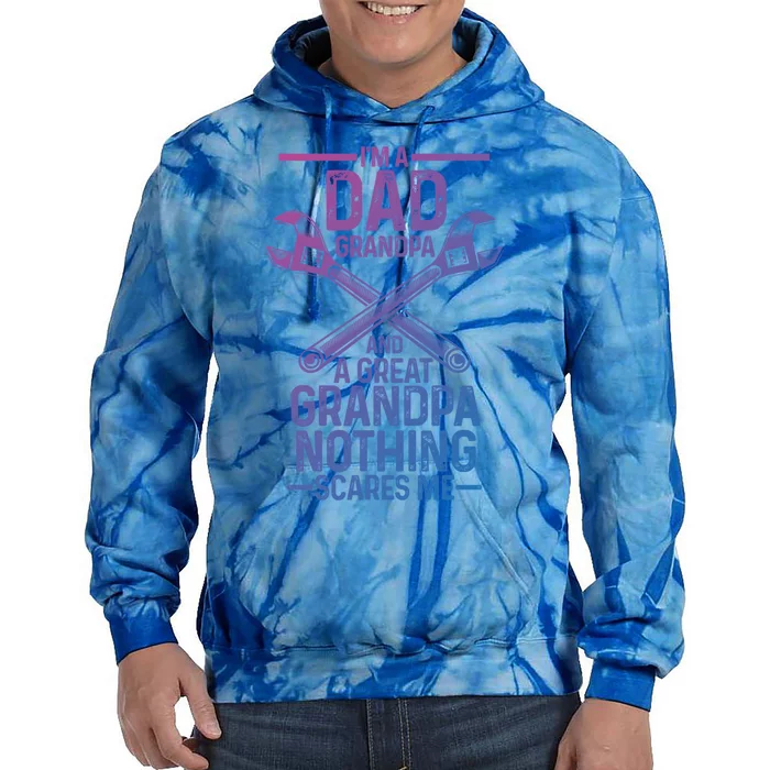 Im A Dad Grandpa And A Great Grandpa Cars Gift Tie Dye Hoodie