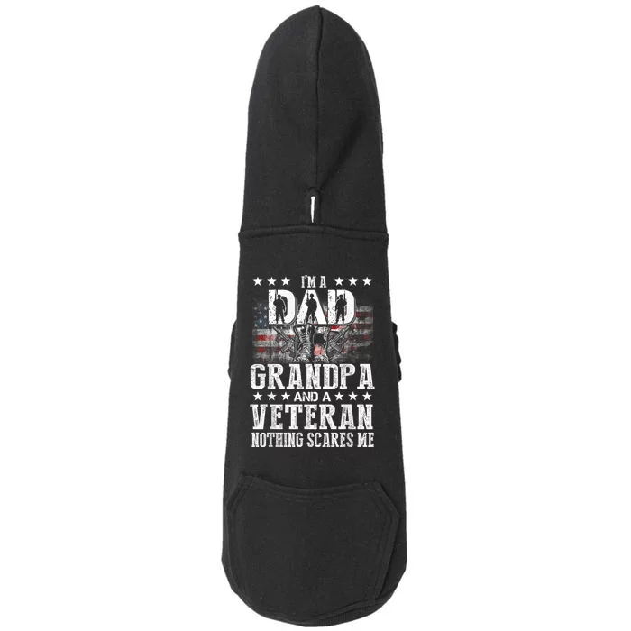 IM A Dad Grandpa Veteran Funny Grandpa FatherS Day Doggie 3-End Fleece Hoodie