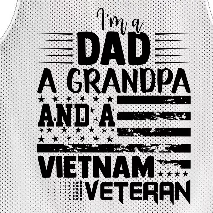 I'm A Dad A Grandpa And A Vietnam Veteran US Army Veteran Day Mesh Reversible Basketball Jersey Tank