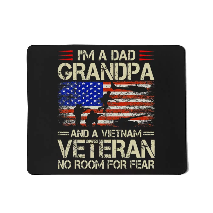 Im A Dad Grandpa And Vietnam Veteran Us Flag Papa Mousepad