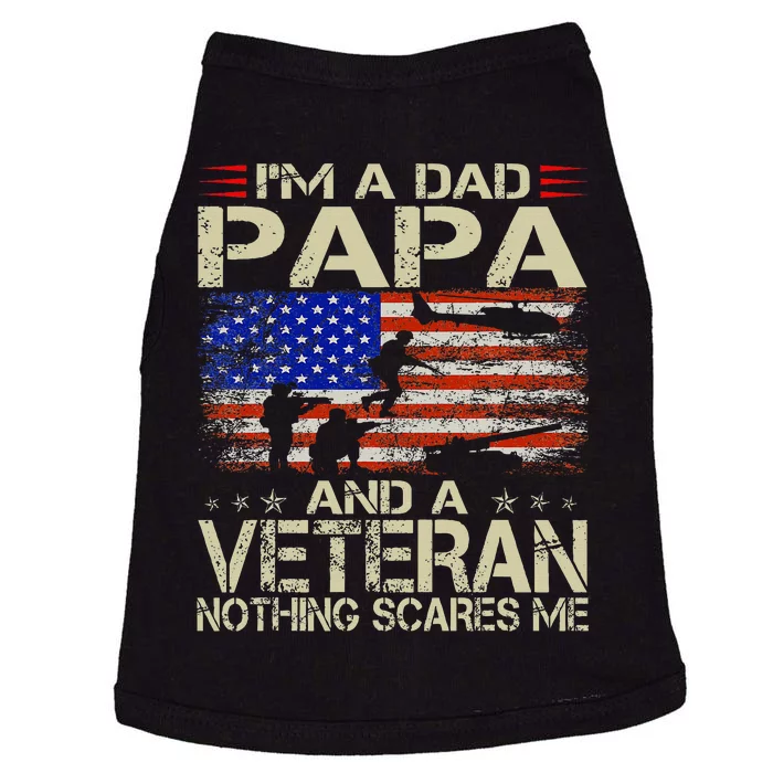 IM A Dad Papa And Veteran Retro Dad Papa Grandpa Doggie Tank