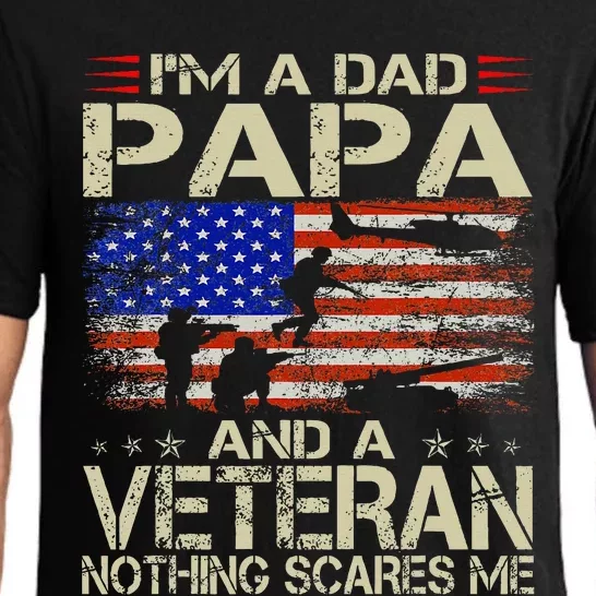 IM A Dad Papa And Veteran Retro Dad Papa Grandpa Pajama Set