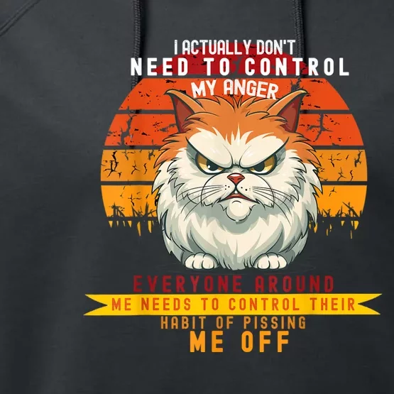 I Actually Dont Need To Control My Angerunisex Performance Fleece Hoodie