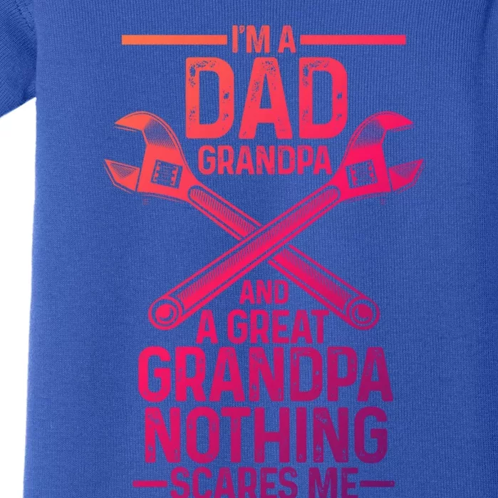 Im A Dad Grandpa And A Great Grandpa Cars Gift Baby Bodysuit