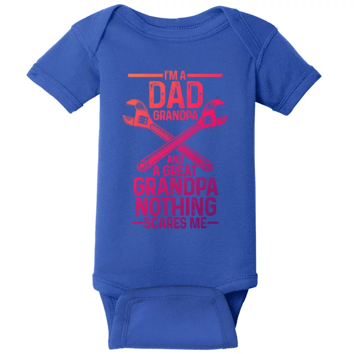 Im A Dad Grandpa And A Great Grandpa Cars Gift Baby Bodysuit