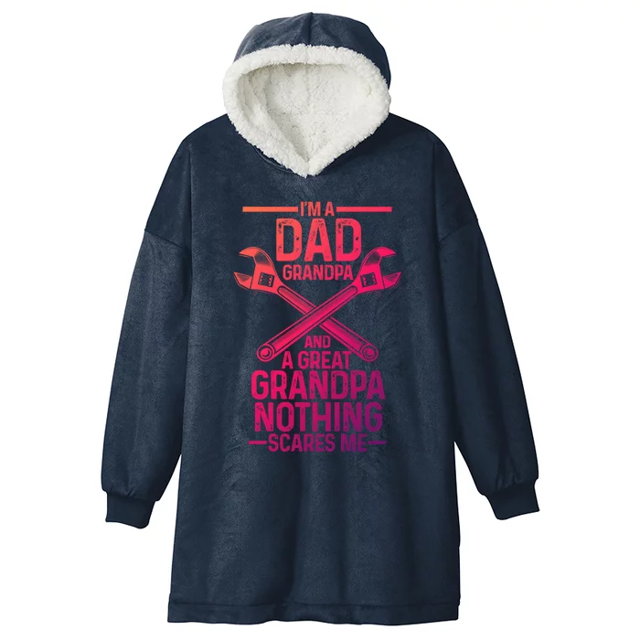 Im A Dad Grandpa And A Great Grandpa Cars Gift Hooded Wearable Blanket