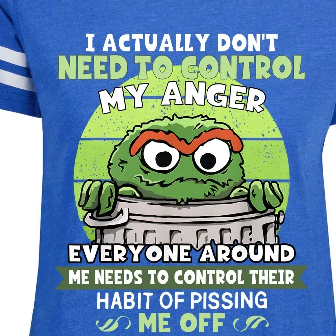 I Acctually Dont Need To Control My Anger Funny Trendy Meme Enza Ladies Jersey Football T-Shirt