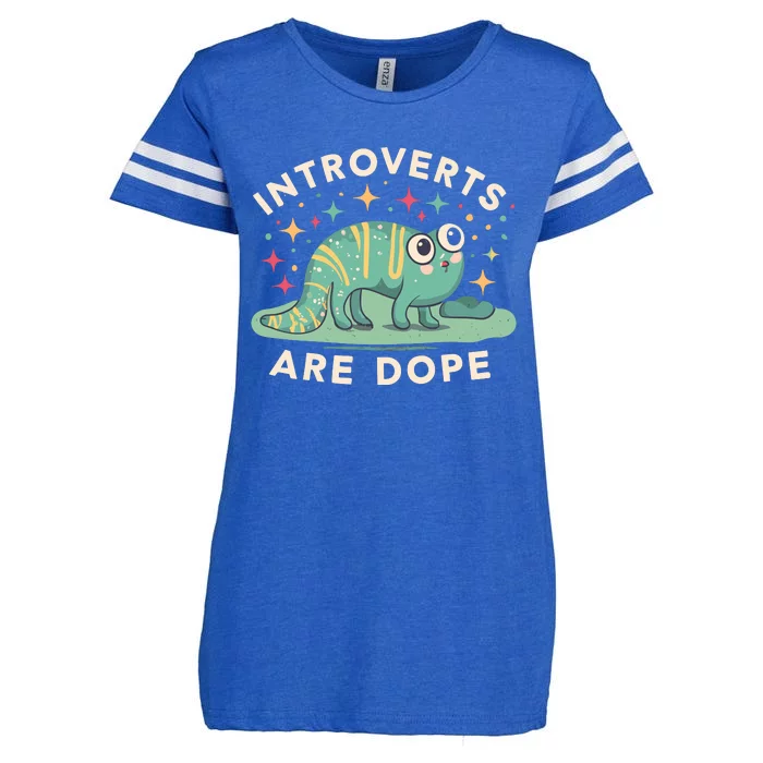 Introverts Are Dope Enza Ladies Jersey Football T-Shirt