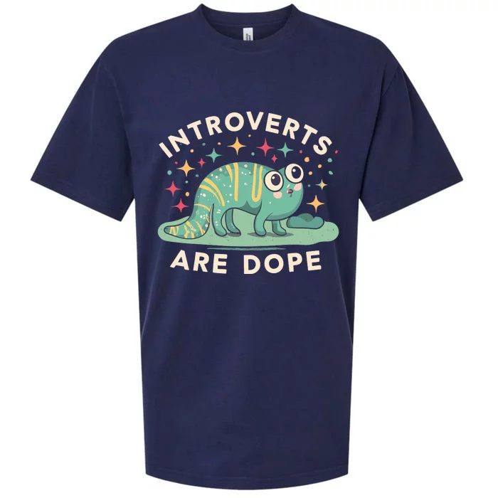 Introverts Are Dope Sueded Cloud Jersey T-Shirt