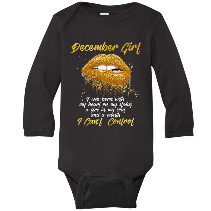 I'm a December Funny Birthday Baby Long Sleeve Bodysuit