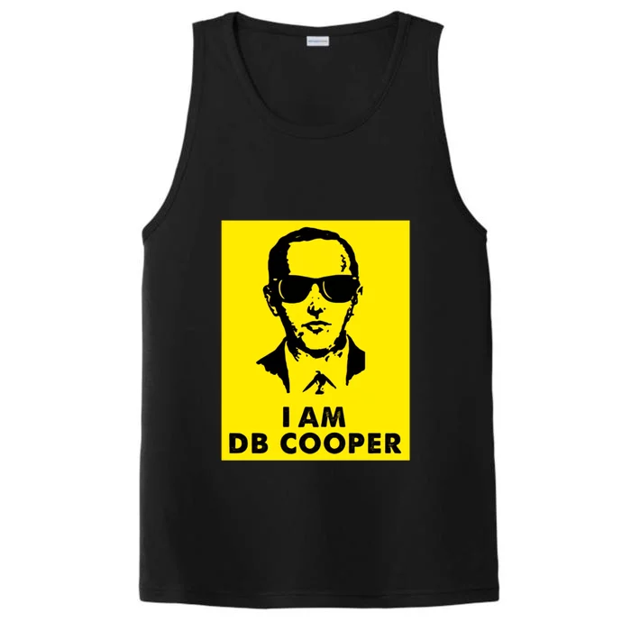 I Am D. B. Cooper Robber Thief Parachute Funny Performance Tank