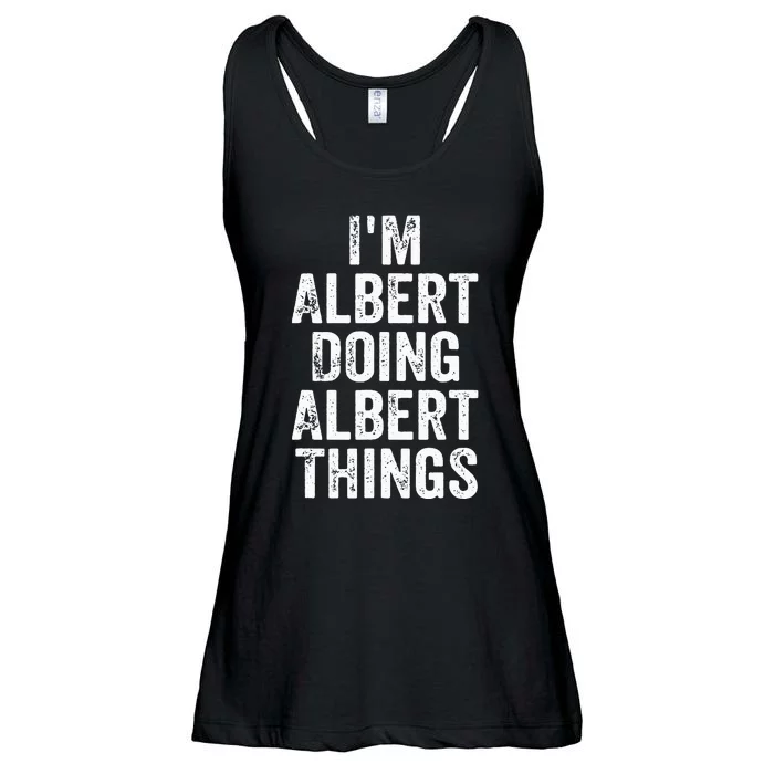 IM Albert Doing Albert Things Personalized First Name Ladies Essential Flowy Tank