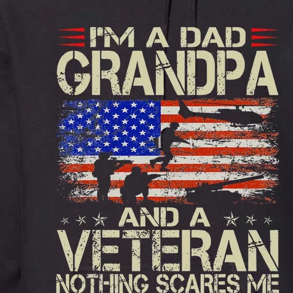 Im A Dad Grandpa And Veteran Fathers Day Papa Grandpa Gifts Premium Hoodie