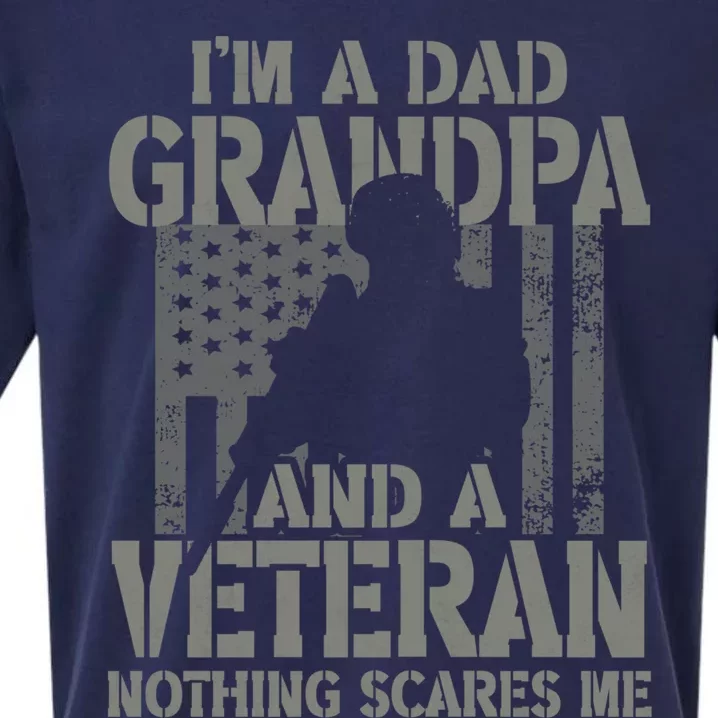 Im A Dad Grandpa And Veteran Themed For Fathers Day Funny Meaningful Gift Sueded Cloud Jersey T-Shirt