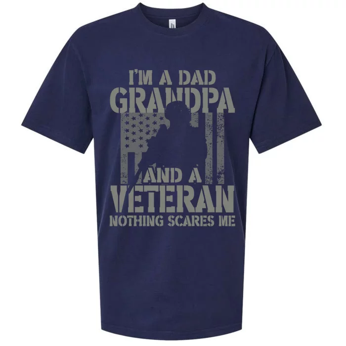 Im A Dad Grandpa And Veteran Themed For Fathers Day Funny Meaningful Gift Sueded Cloud Jersey T-Shirt